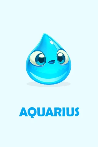 Farm Heroes Cropsie styled as the Aquarius star sign