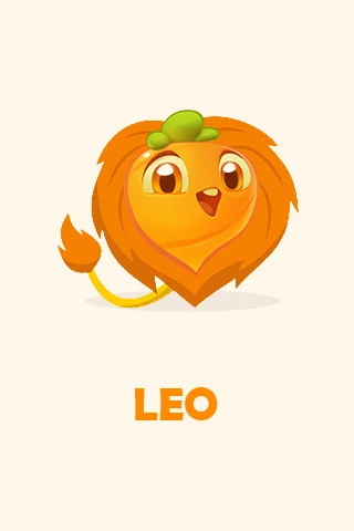 Farm Heroes Cropsie styled as the Leo star sign