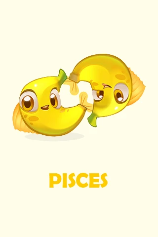 Farm Heroes Cropsie styled as the Pisces star sign
