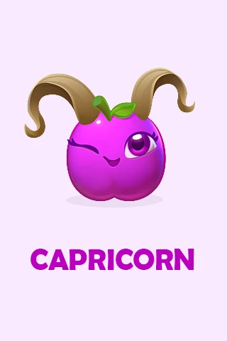 Farm Heroes Cropsie styled as the Capricorn star sign