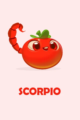Farm Heroes Cropsie styled as the Scorpio star sign