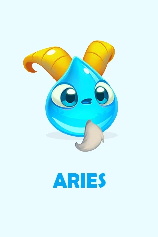 Farm Heroes Cropsie styled as the Aries star sign