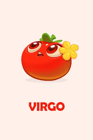 Farm Heroes Cropsie styled as the Virgo star sign
